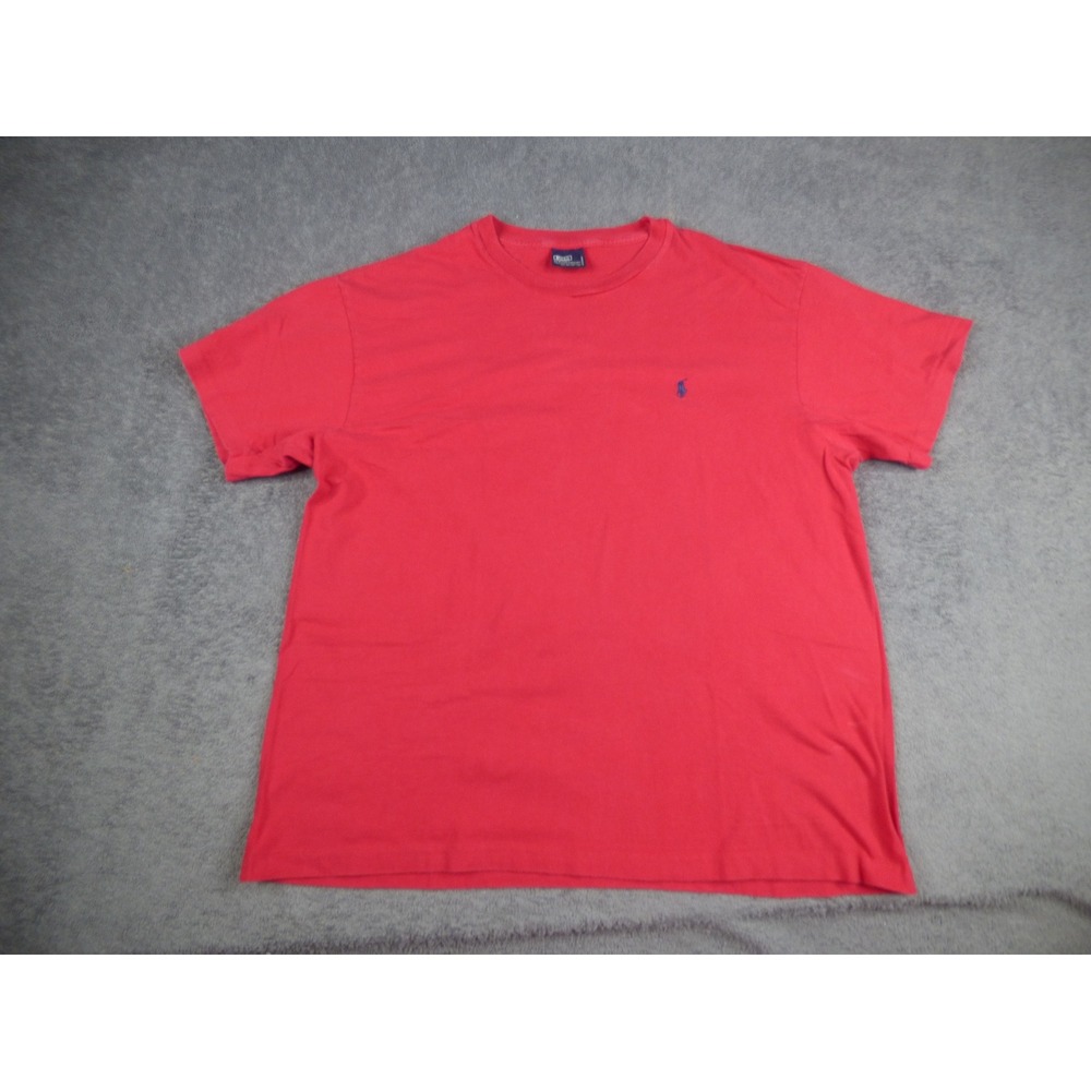 Polo Ralph Lauren Mens Large Red Short Sleeve Cotton Pony Logo T-Shirt